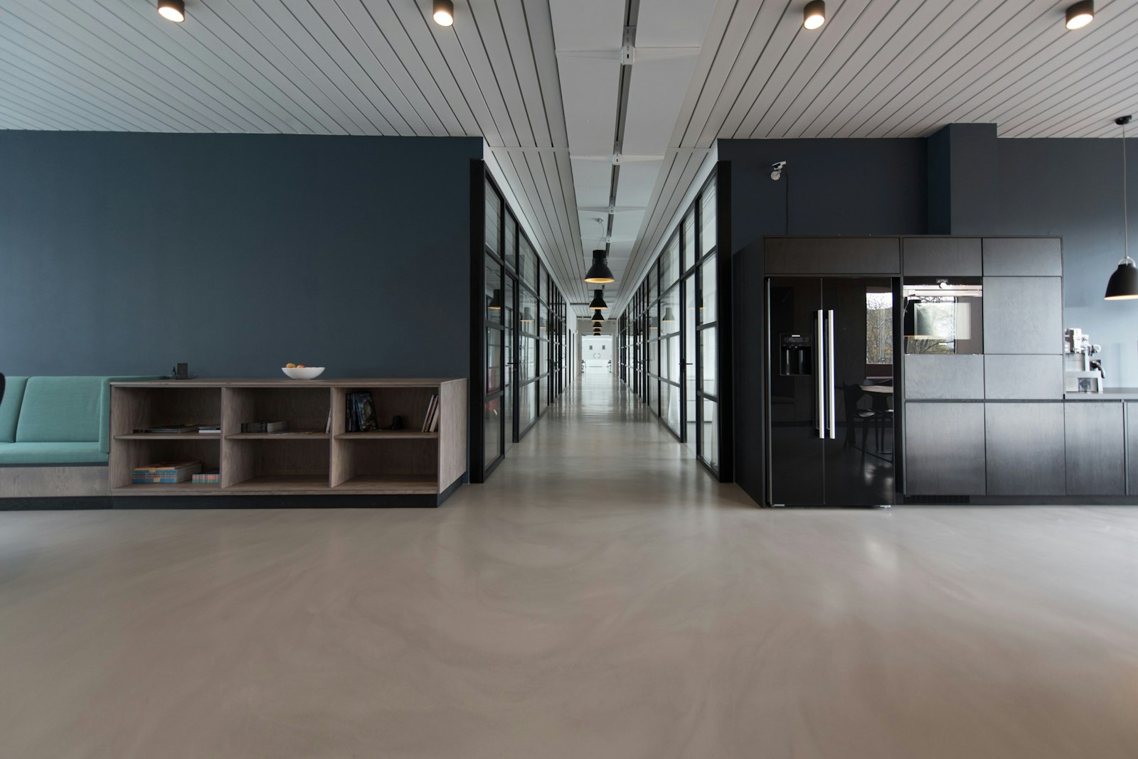 Modern office where a KlairoAI deployment is being configured